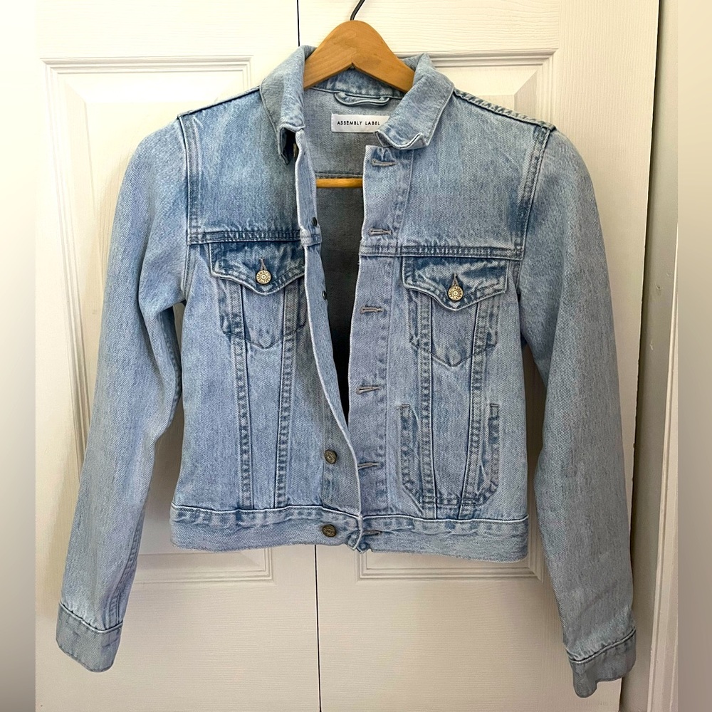 Assembly Label Denim Jacket Stonewash Size 6 Fit Size 4 US